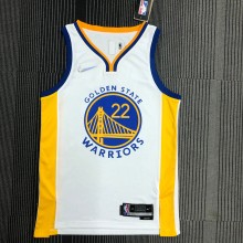 NBA Men 75th Anniversary Golden State Warriors White V-neck #22 WIGGINS Jersey High Quality Name and Number Print