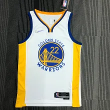 NBA Men 75th Anniversary Golden State Warriors White V-neck #22 WIGGINS Jersey High Quality Name and Number Print