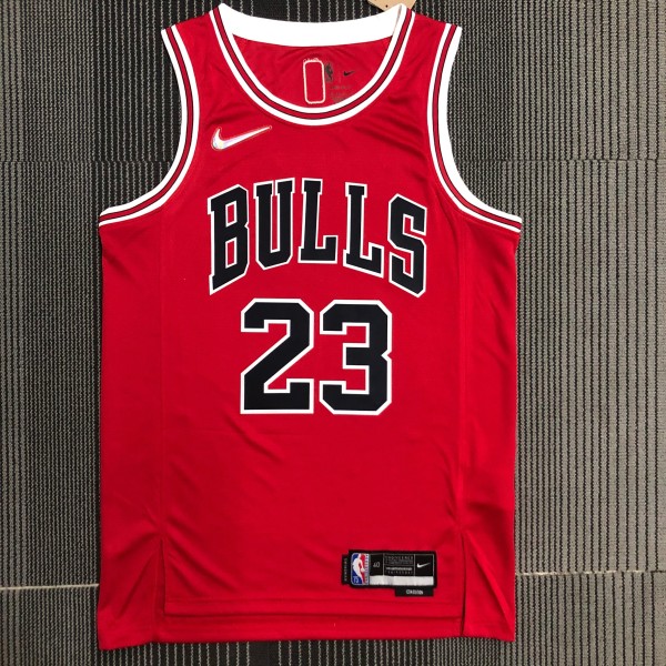 NBA Men 75th Anniversary Chicago Bulls Red #23 JORDAN Jersey High Quality Name and Number Print