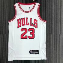 NBA Men 75th Anniversary Chicago Bulls White #23 JORDAN Jersey High Quality Name and Number Print