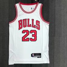 NBA Men 75th Anniversary Chicago Bulls White #23 JORDAN Jersey High Quality Name and Number Print