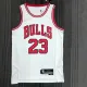 NBA Men 75th Anniversary Chicago Bulls White #23 JORDAN Jersey High Quality Name and Number Print