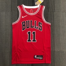 NBA Men 75th Anniversary Chicago Bulls Red #11 DEROZAN Jersey High Quality Name and Number Print