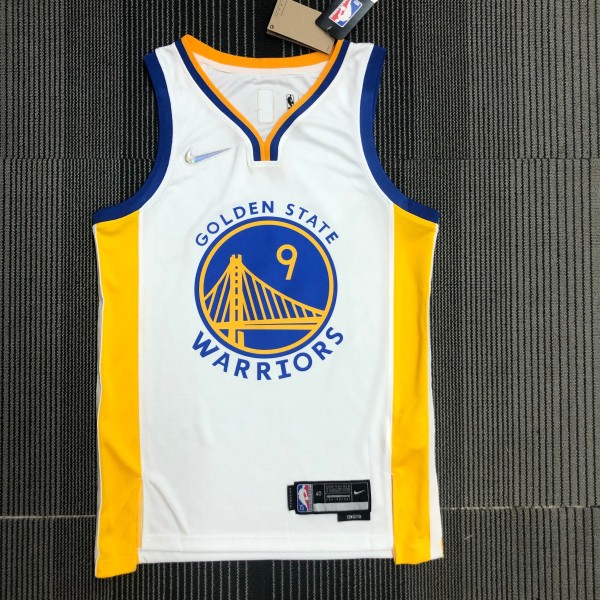 NBA Men 75th Anniversary Golden State Warriors White V-neck #9 IGUODALA Jersey High Quality Name and Number Print