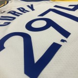 NBA Men 75th Anniversary Golden State Warriors White V-neck #2974 CURRY Jersey High Quality Name and Number Print