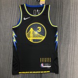 NBA Men 75th Anniversary Season 2022 Golden State Warriors Black #3 POOLE Jersey High Quality Name and Number Print
