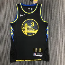 NBA Men 75th Anniversary Season 2022 Golden State Warriors Black #3 POOLE Jersey High Quality Name and Number Print