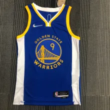 NBA Men 75th Anniversary Golden State Warriors Blue V-neck #9 IGUODALA Jersey High Quality Name and Number Print