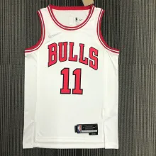 NBA Men 75th Anniversary Chicago Bulls White #11 DEROZAN Jersey High Quality Name and Number Print