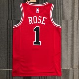 NBA Men 75th Anniversary Chicago Bulls Red #1 ROSE Jersey High Quality Name and Number Print