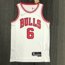 NBA Men 75th Anniversary Chicago Bulls White #6 CARUSO Jersey High Quality Name and Number Print
