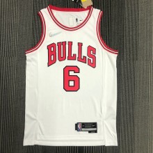NBA Men 75th Anniversary Chicago Bulls White #6 CARUSO Jersey High Quality Name and Number Print