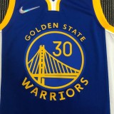 NBA Men 75th Anniversary Golden State Warriors Blue V-neck #2974 CURRY Jersey High Quality Name and Number Print