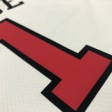 NBA Men 75th Anniversary Chicago Bulls White #1 ROSE Jersey High Quality Name and Number Print