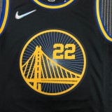 NBA Men 75th Anniversary Season 2022 Golden State Warriors Black #22 WIGGINS Jersey High Quality Name and Number Print