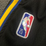 NBA Men 75th Anniversary Season 2022 Golden State Warriors Black Pant High Quality Name and Number Print
