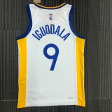 NBA Men 75th Anniversary Golden State Warriors White V-neck #9 IGUODALA Jersey High Quality Name and Number Print