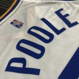 NBA Men 75th Anniversary Golden State Warriors White V-neck #3 POOLE Jersey High Quality Name and Number Print