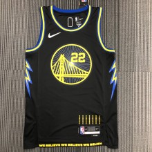 NBA Men 75th Anniversary Season 2022 Golden State Warriors Black #22 WIGGINS Jersey High Quality Name and Number Print
