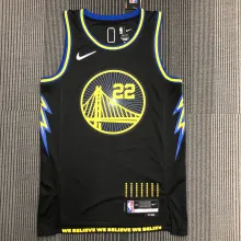 NBA Men 75th Anniversary Season 2022 Golden State Warriors Black #22 WIGGINS Jersey High Quality Name and Number Print