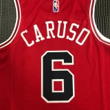 NBA Men 75th Anniversary Chicago Bulls Red #6 CARUSO Jersey High Quality Name and Number Print