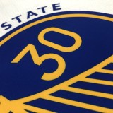 NBA Men 75th Anniversary Golden State Warriors White V-neck #30 CURRY Jersey High Quality Name and Number Print