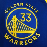 NBA Men 75th Anniversary Golden State Warriors Blue V-neck #33 WISEMAN Jersey High Quality Name and Number Print