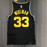 NBA Men 75th Anniversary Season 2022 Golden State Warriors Black #33 WISEMAN Jersey High Quality Name and Number Print
