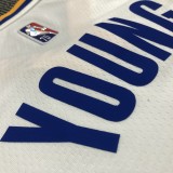 NBA Men 75th Anniversary Golden State Warriors White V-neck #6 YOUNG Jersey High Quality Name and Number Print