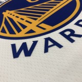 NBA Men 75th Anniversary Golden State Warriors White V-neck #11 THOMPSON Jersey High Quality Name and Number Print