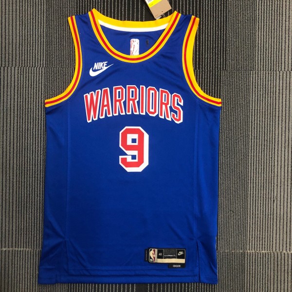 NBA Men Golden State Warriors Retro Blue #9 IGUODALA Jersey High Quality Name and Number Print