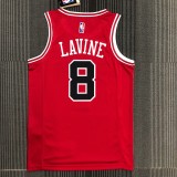 NBA Men 75th Anniversary Chicago Bulls Red #8 LAVINE Jersey High Quality Name and Number Print