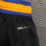 NBA Men 75th Anniversary Season 2022 Golden State Warriors Black Pant High Quality Name and Number Print
