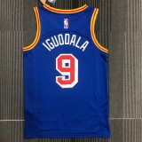 NBA Men Golden State Warriors Retro Blue #9 IGUODALA Jersey High Quality Name and Number Print
