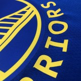 NBA Men 75th Anniversary Golden State Warriors Blue V-neck #11 THOMPSON Jersey High Quality Name and Number Print