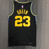 NBA Men 75th Anniversary Season 2022 Golden State Warriors Black #23 GREEN Jersey High Quality Name and Number Print