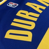 NBA Men 75th Anniversary Golden State Warriors Blue V-neck #35 DURANT Jersey High Quality Name and Number Print