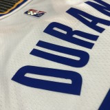 NBA Men 75th Anniversary Golden State Warriors White V-neck #35 DURANT Jersey High Quality Name and Number Print