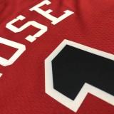 NBA Men 75th Anniversary Chicago Bulls Red #1 ROSE Jersey High Quality Name and Number Print
