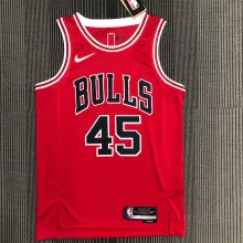 NBA Men 75th Anniversary Chicago Bulls Red #45 JORDAN Jersey High Quality Name and Number Print