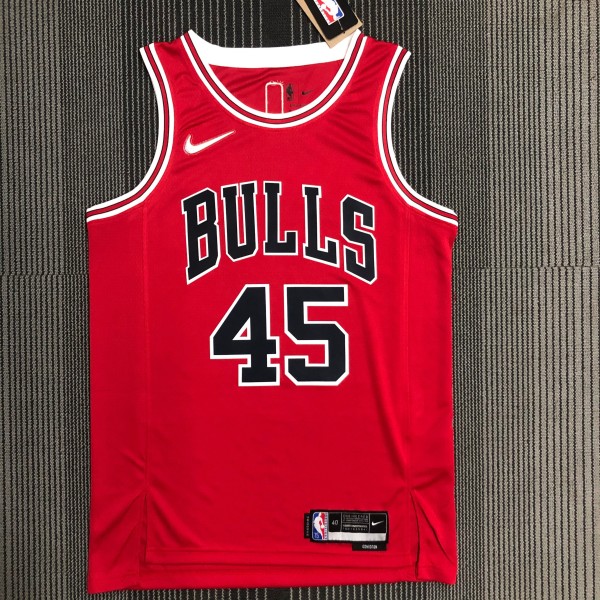 NBA Men 75th Anniversary Chicago Bulls Red #45 JORDAN Jersey High Quality Name and Number Print