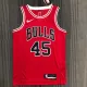 NBA Men 75th Anniversary Chicago Bulls Red #45 JORDAN Jersey High Quality Name and Number Print