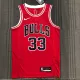 NBA Men 75th Anniversary Chicago Bulls Red #33 PIPPEN Jersey High Quality Name and Number Print