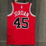 NBA Men 75th Anniversary Chicago Bulls Red #45 JORDAN Jersey High Quality Name and Number Print