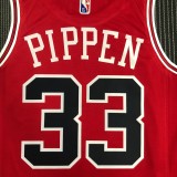 NBA Men 75th Anniversary Chicago Bulls Red #33 PIPPEN Jersey High Quality Name and Number Print