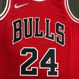 NBA Men 75th Anniversary Chicago Bulls Red #24 MARKKANEN Jersey High Quality Name and Number Print