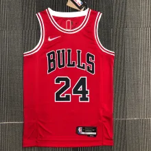NBA Men 75th Anniversary Chicago Bulls Red #24 MARKKANEN Jersey High Quality Name and Number Print