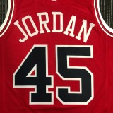 NBA Men 75th Anniversary Chicago Bulls Red #45 JORDAN Jersey High Quality Name and Number Print