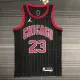 NBA Men 75th Anniversary Chicago Bulls Black with Jordan Logo #23 JORDAN Jersey High Quality Name and Number Print