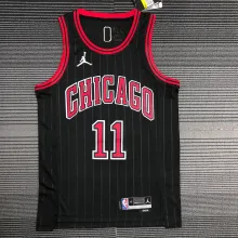 NBA Men 75th Anniversary Chicago Bulls Black with Jordan Logo #11 DEROZAN Jersey High Quality Name and Number Print